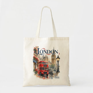London Watercolor Tote Bag | Velvet Signature