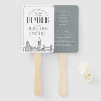 London Wedding | Hochzeitsprogramm Hand Fan