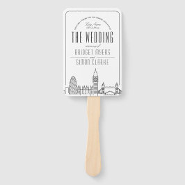 London Wedding | Hochzeitsprogramm Hand Fan Fächer