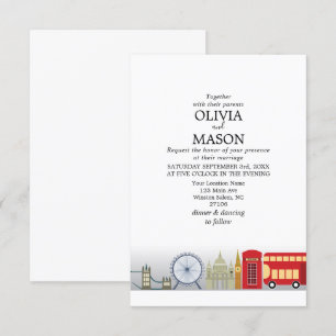 London Wedding Invitation England Einladung