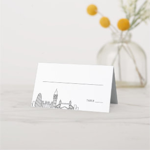 London Wedding   Place Table Name Cards Platzkarte