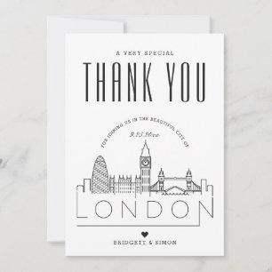London Wedding   Vielen Dank + Foto-Karte Karte