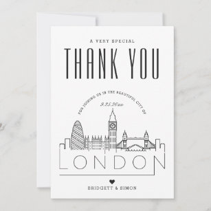 London Wedding   Vielen Dank + Foto-Karte Karte