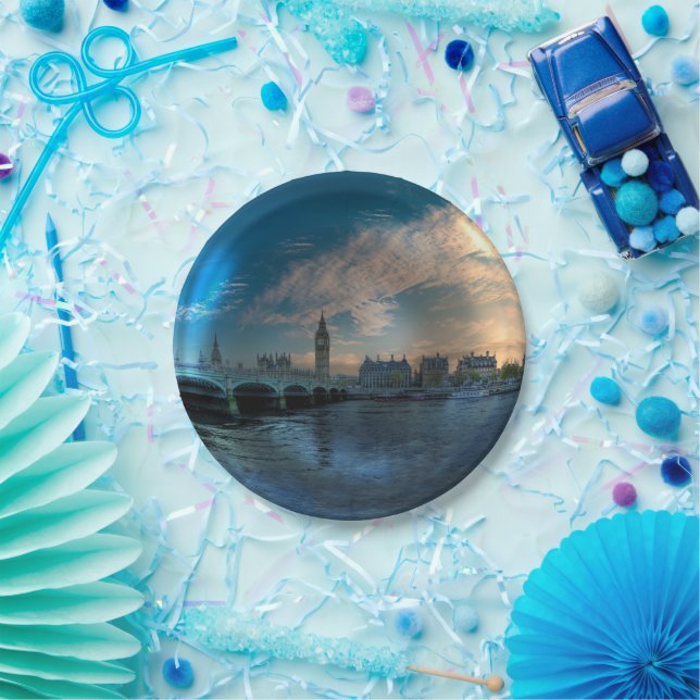 London Westminster Cityscape Foto Ball Pappteller (Party)