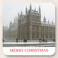 London Westminster im Schnee-Untersetzer