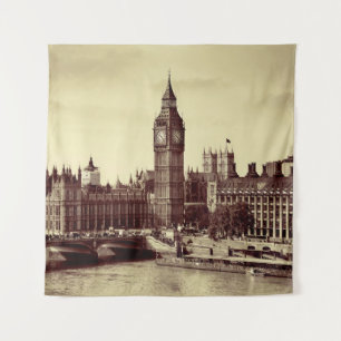 London Westminster mit Big Ben und Bridge. alt, lo Wandteppich
