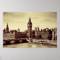 London Westminster mit Big Ben und Bridge.