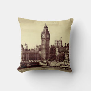 London Westminster mit Big Ben und Brücke. alt,lo Kissen