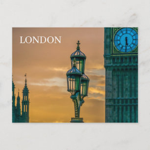 London Westminster Sonnenuntergang Ansichtskarte Postkarte
