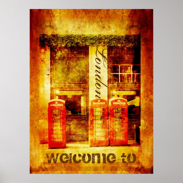 London, Willkommen in Poster (Vorne)