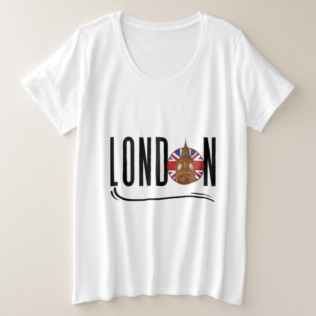 London Women Plus Size T - Shirt (Design vorne)