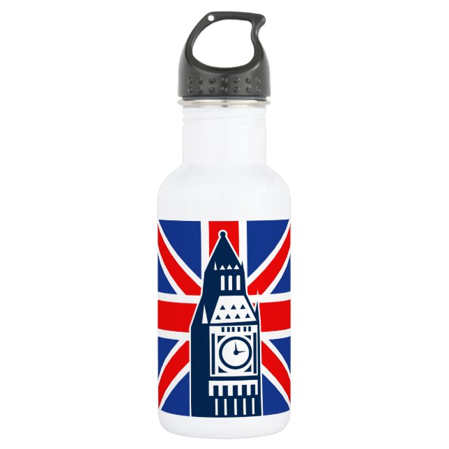 Londoner Anruf Edelstahlflasche (Vorderseite)