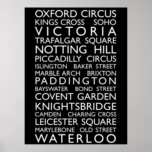 Londoner Buslinie (Bus Blind) Poster (Vorne)