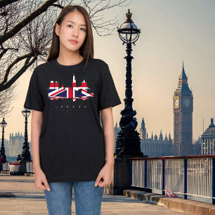 Londoner farbenfrohe Silhouette T-Shirt