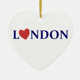 Londoner Liebe Keramik Ornament