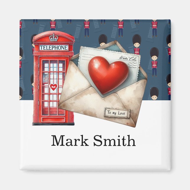 Londoner Liebe Letter for Lover Magnet (Vorne)