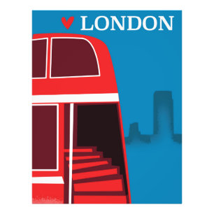 Londoner Rote Bus Fotodruck