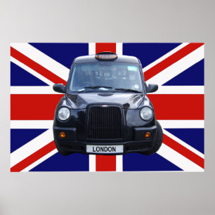 Londoner Schwarztaxidienst Poster