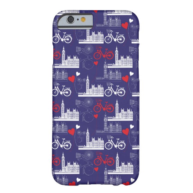 Londoner Sehenswürdigkeiten-Muster Case-Mate iPhone Hülle (Rückseite)