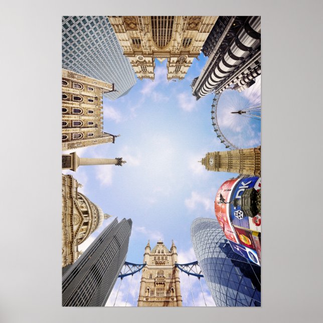 Londoner Sehenswürdigkeiten Poster (Vorne)