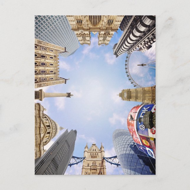 Londoner Sehenswürdigkeiten Postkarte (Vorderseite)