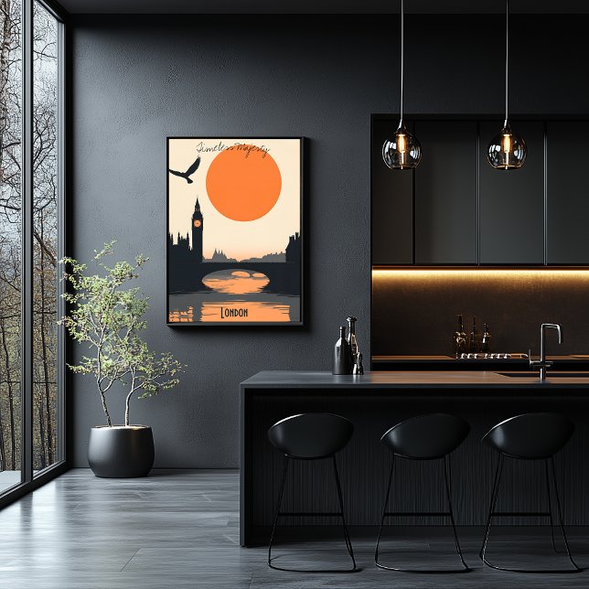 Londoner Silhouetten - Big Ben bei Sunset Poster (Von Creator hochgeladen)