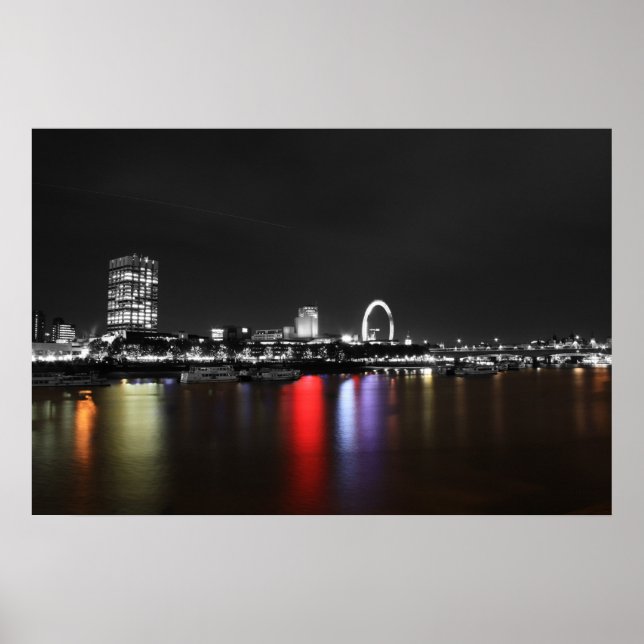 Londoner Skyline-Farbpalette Poster (Vorne)