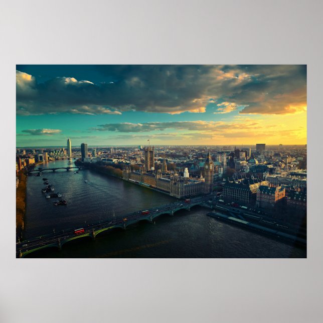 Londoner Skyline Poster (Vorne)