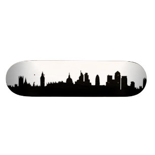 Londoner Skyline-Silhouette City Skateboard