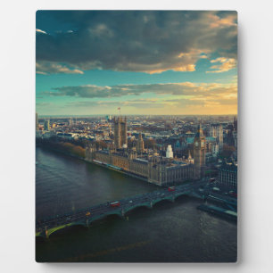 Londoner Stadtbild mit Sunset Fotoplatte