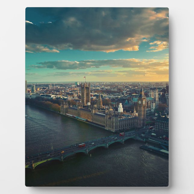 Londoner Stadtbild mit Sunset Fotoplatte (Vorderseite)