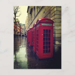 Londoner Telefonboxen Postkarte