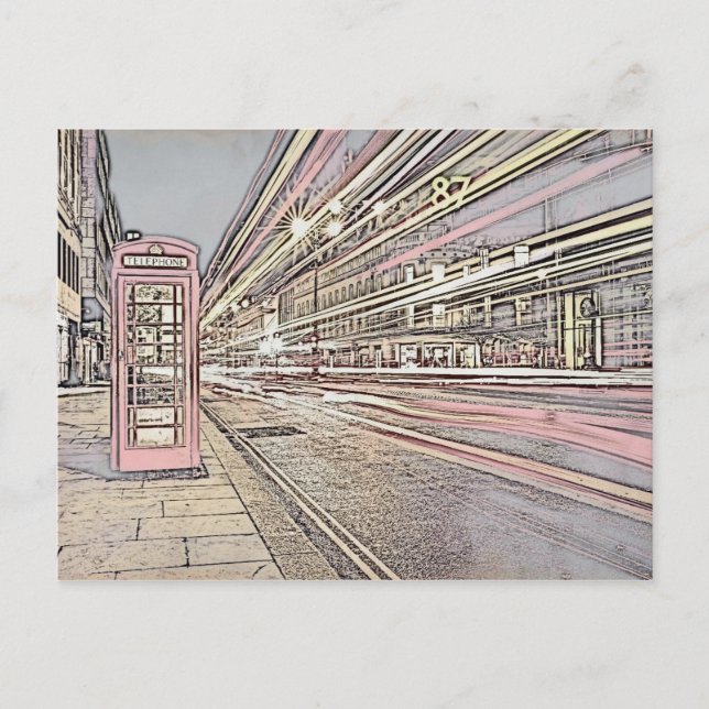 Londoner Telefonkabine Postkarte (Vorderseite)