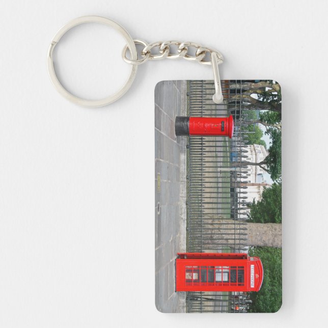 Londoner Telefonkabine und Postbox Schlüsselanhänger (Vorderseite)