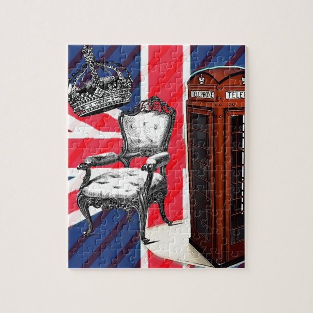 Londoner Telefonkabine viktorianische Kronen Gewer (Vertikal)