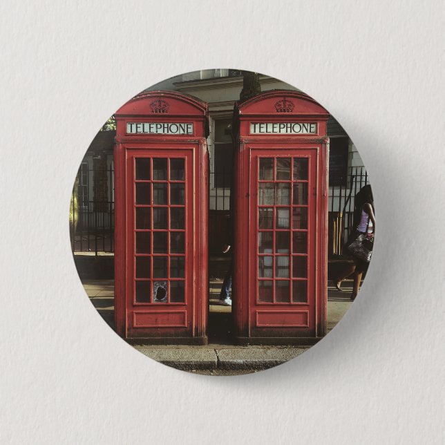 Londoner Telefonzelle Button (Vorderseite)