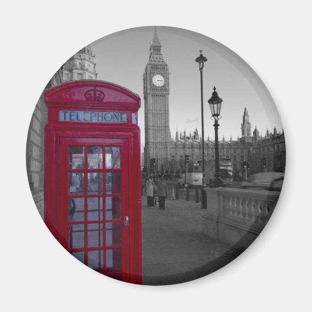 Londoner Telefonzelle Magnet (Vorne)