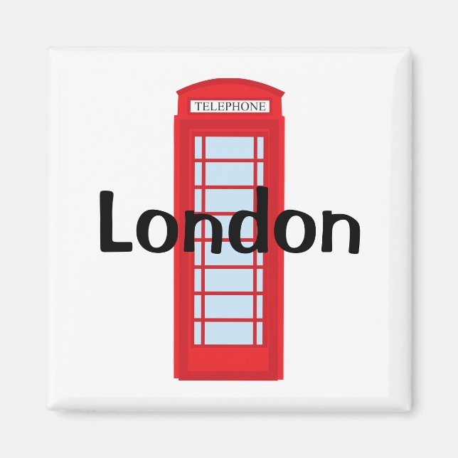 Londoner Telefonzelle Magnet (Vorne)