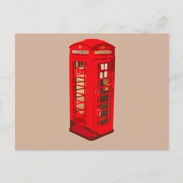 Londoner Telefonzelle Postkarte (Vorderseite)