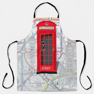 Londoner Telefonzelle Röhrenkarte 🇬🇧 Benutzerdef Schürze