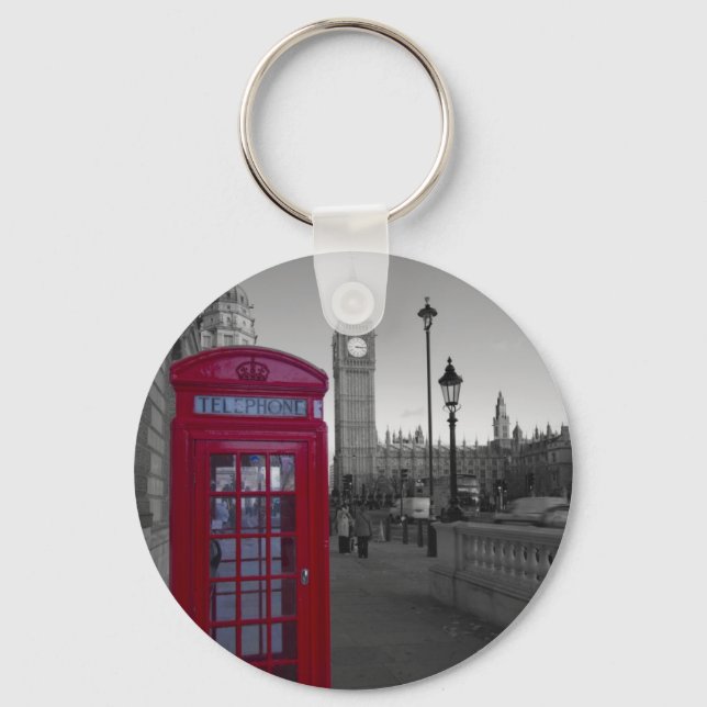 Londoner Telefonzelle Schlüsselanhänger (Vorderseite)
