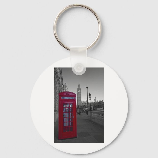 Londoner Telefonzelle Schlüsselanhänger (Vorderseite)