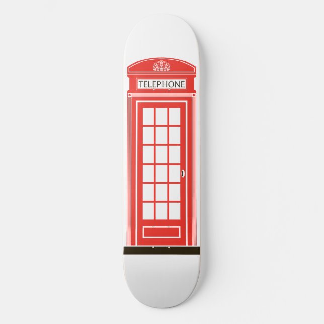 Londoner Telefonzelle Skateboard (Vorderseite)
