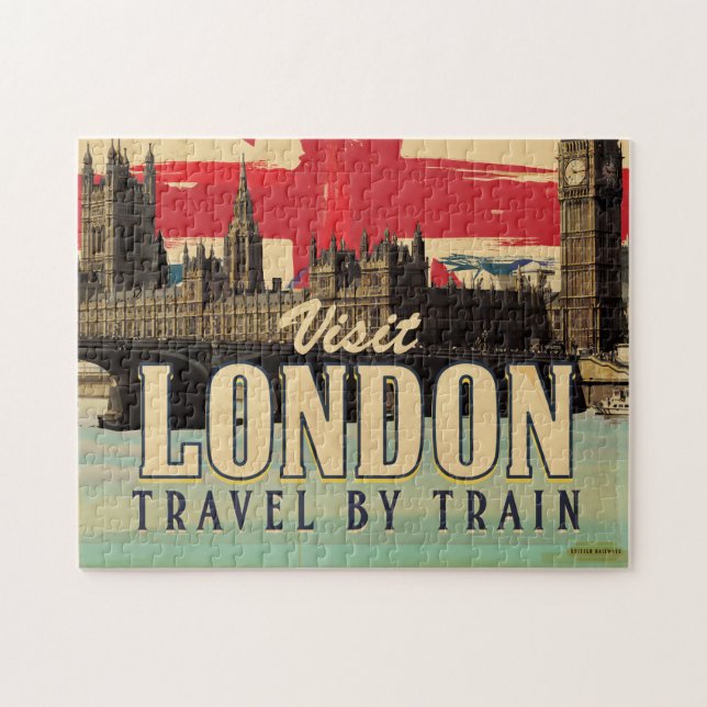Londoner Vintage-Poster besuchen (Horizontal)