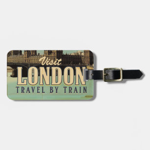 Londoner Vintage-Poster besuchen Gepäckanhänger