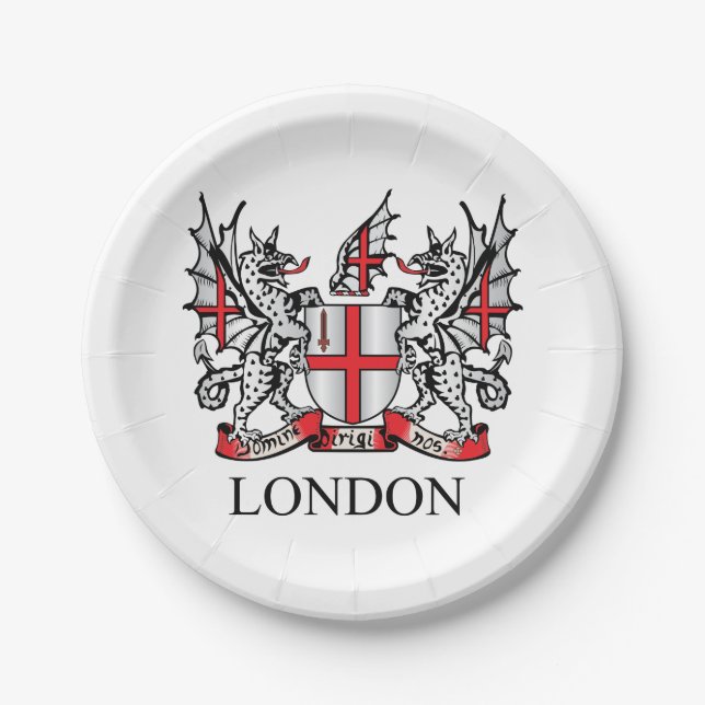 Londoner Wappen Pappteller (Vorderseite)