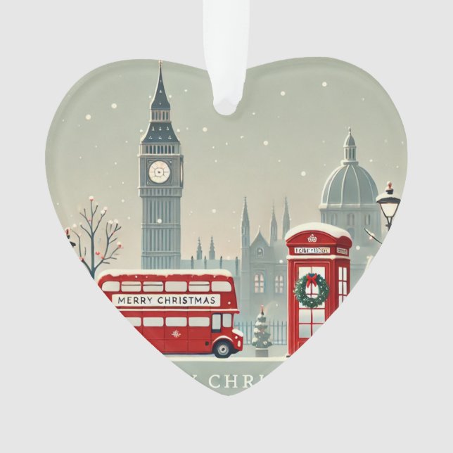 Londoner WeihnachtsWeihnachten | Big Ben & Festive Ornament (Vorderseite)