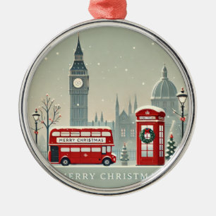 Londoner WeihnachtsWeihnachten   Big Ben & Festive Ornament Aus Metall
