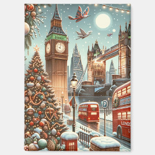 Londons festlicher Splendor - ein lebendiger Weihn Magnet