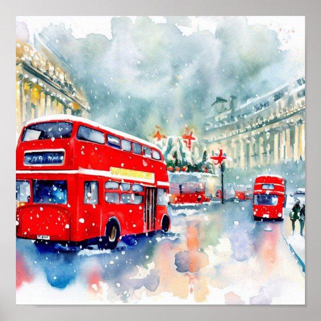 Londons Ikonische Doppeldecker-Busse, J. Poster (Vorne)